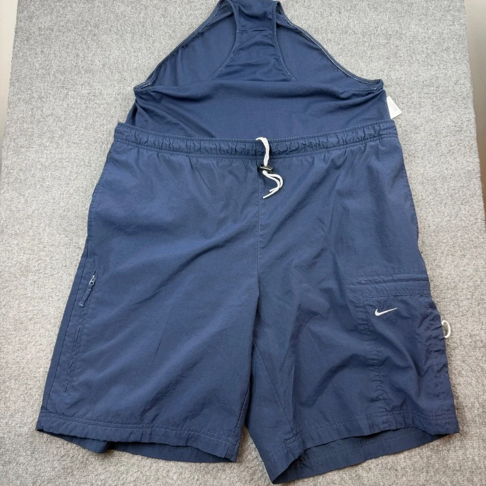 VINTAGE Nike Swim Trunks Men's‎ L Navy Blue Pocket Mesh Lined Athletic Shorts